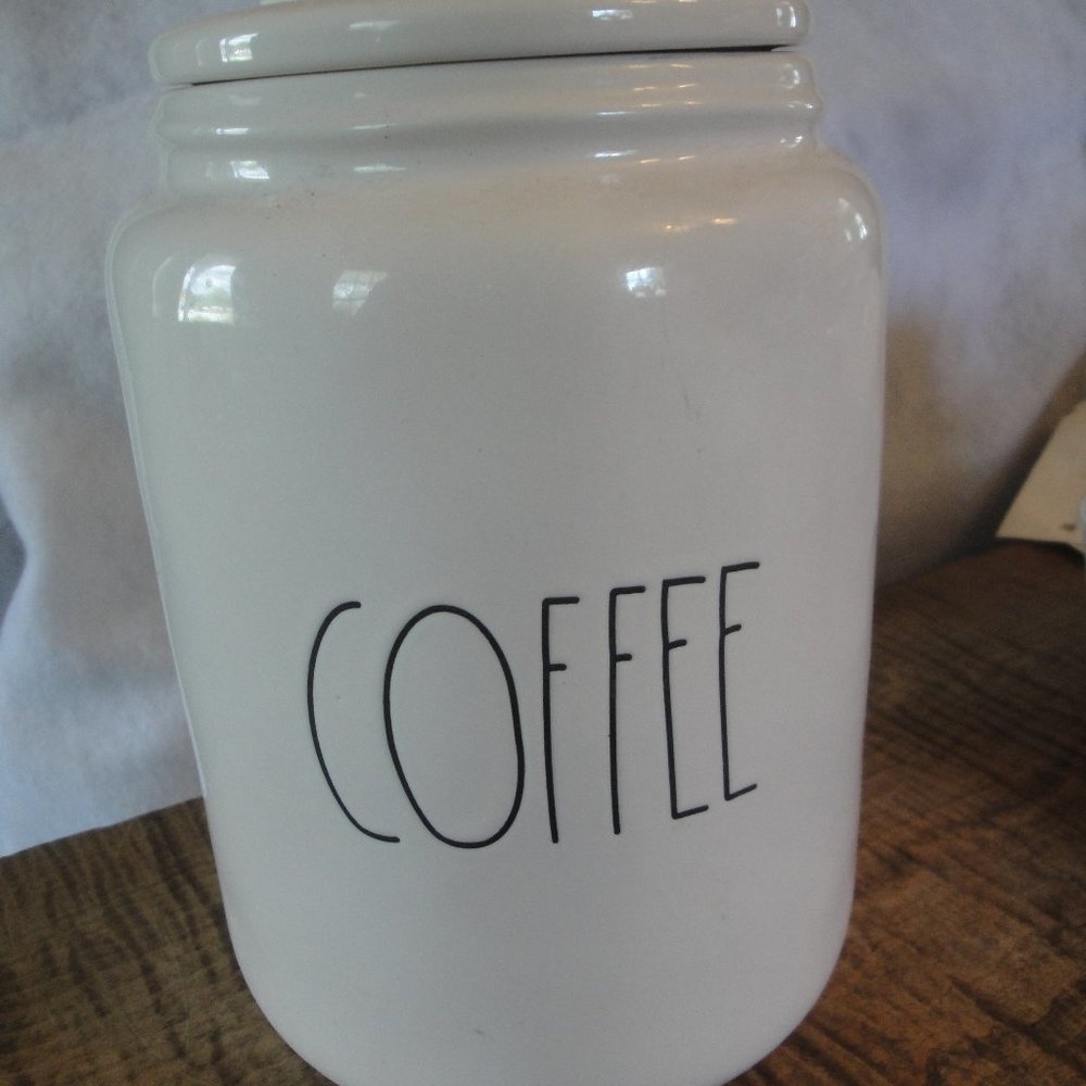 Rae Dunn Coffee Canister & Lid Mint Condition Like Brand New Signed On Base